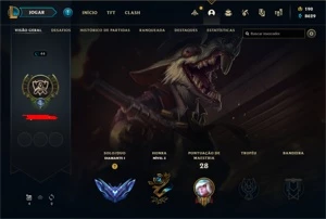 Conta Diamante 1 League of Legends sem email confirmado. LOL