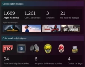 STEAM | NO-VAC | 10 anos | Level 53 | 1689 Jogos