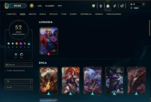 Platina 2 com 85 Champs e 52 Skins - League of Legends LOL
