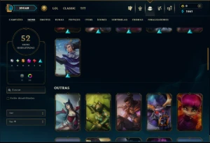 Platina 2 com 85 Champs e 52 Skins - League of Legends LOL