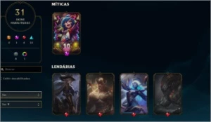 Conta Gold 3 - 52 champs e 31 skins (E-mail verificado) - League of Legends LOL