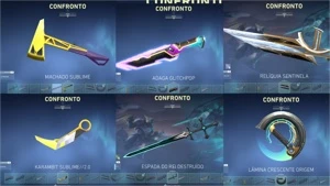Conta com Kit Sentinela + Kit Origem + Kit Ruina e mais - Valorant
