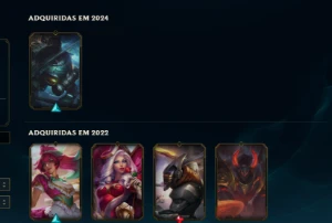 Platina IV - LvL 33 - 31 campeões - 7 Skins -Full acessom ( - League of Legends LOL