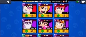 Brawl Starts (47/48) FULL ESTRELA + ACESSÓRIOS + NOME GRÁTIS - Brawl Stars