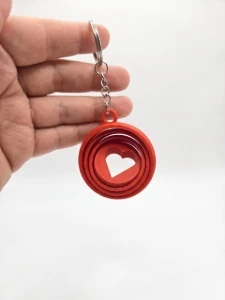Chaveiro Coração Giratório em Impressão 3D