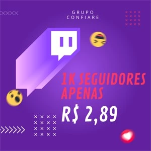 [Promoção] 1K Seguidores Twitch R$ 1,99 | O Mais Barato - Redes Sociais