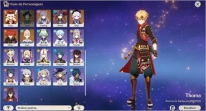 Conta AR 55 12 Personagens  5 ⭐ + 3 Armas 5 ⭐ - Genshin Impact