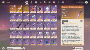 Conta AR 55 12 Personagens  5 ⭐ + 3 Armas 5 ⭐ - Genshin Impact