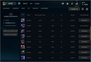 Conta DIAMANTE 3 (email não verificado), 25 champs e 1 skin - League of Legends LOL