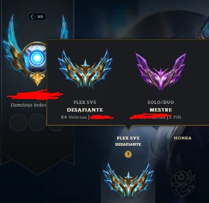 Conta Desafiante Flex, Mestre Solo Duo - League of Legends LOL