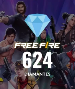 Free Fire - 624 Diamantes (dimas) - Entrega Imediata