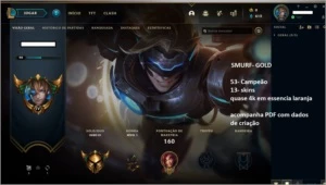💥Conta Ouro 4💥 (acompanha dados de criação)📃 - League of Legends LOL