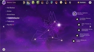 CONTA AR 49 - Cyno c1 + assinatura,Hutao,Yae  e MUITO mais - Genshin Impact