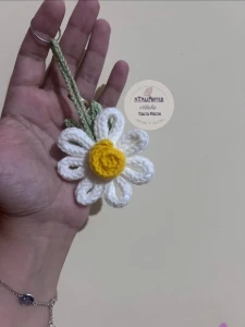 Chaveiro margaridas de Tricotin - Artesanato e Personalizados