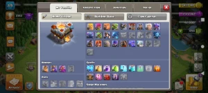 Clash Of Clans CV11 5 construtores, Herois LVL: 43,45 e 12