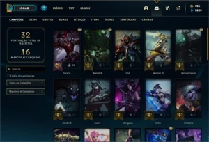 Conta Ferro 1 com 40 Champs e 19 Skins + 700 RP - League of Legends LOL