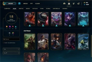 Conta Ferro 1 com 40 Champs e 19 Skins + 700 RP - League of Legends LOL