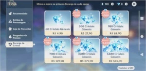 Ar 57 , 9 personagens t5 + 6 armas t5 - Genshin Impact
