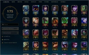 CONTA DIAMANTE 4 - 70 CAMPEÕES - 25 SKINS - League of Legends LOL