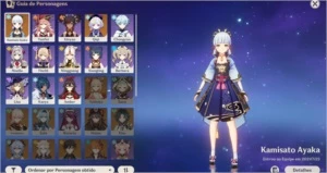 ar28 ayaka e qiqi - todos os bonus ativos e estatuas feitas - Genshin Impact