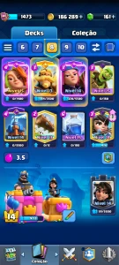 Conta de clash Royale, bem upada