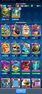 Conta de clash Royale, bem upada