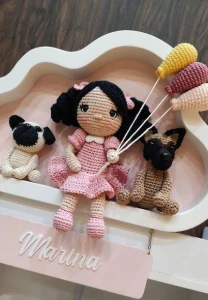 Enfeite de Porta Maternidade Menina - Artesanato e Personalizados