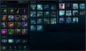 Ouro 2, 59 Champs, 24 Skins, 17K de EA, Vários Fragmentos - League of Legends LOL