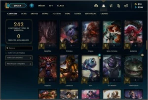 Conta prata 4 com 24 skins e 92 champs ( CRIADA EM 2012 ) - League of Legends LOL