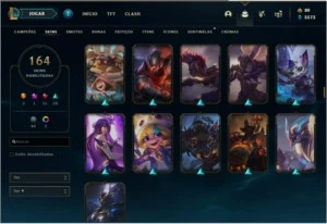 CONTA LOL 🌟 164 SKINS 🌟 149 CAMPEOES - League of Legends