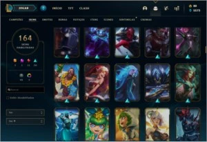 CONTA LOL 🌟 164 SKINS 🌟 149 CAMPEOES - League of Legends
