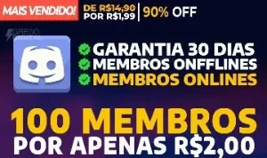 Discord Membros Offline E Online | R$2,00 O Melhor Preço | - Redes Sociais