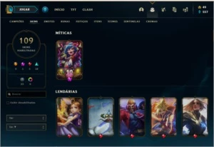 Conta League of Legends MMR Platina LOL