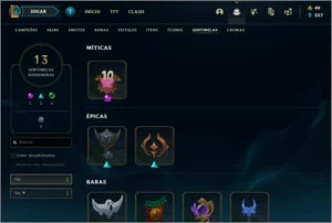 Conta League of Legends MMR Platina LOL