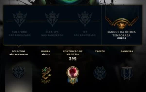 Conta League of Legends MMR Platina LOL