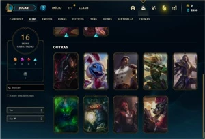 Conta prata 3 com 61 Champs e 16 Skins - League of Legends LOL