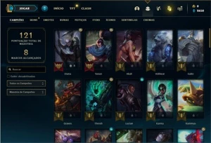 Conta prata 3 com 61 Champs e 16 Skins - League of Legends LOL