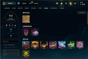 Conta prata 3 com 61 Champs e 16 Skins - League of Legends LOL