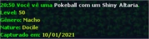 Conta OTPokemon lvl 250 + 5 SHINYS Mundo Black - Tibia