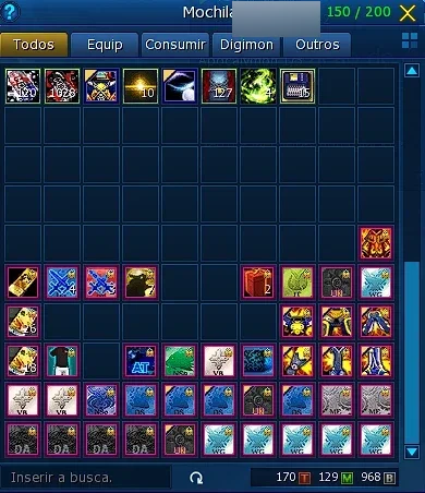 Conta top 7u apollo quantum e mais LA-DMO - Digimon Masters Online