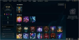 Conta League Of Legends com skins raras como rammus + icones LOL