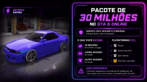 Pacote de 30 Milhões GTA 5 Online PC