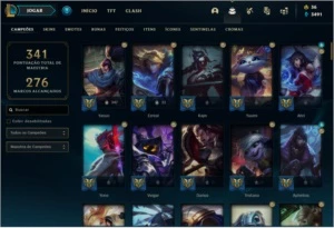 Conta de lol nivel 312, 77 skins barata - League of Legends