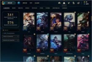 Conta de lol nivel 312, 77 skins barata - League of Legends