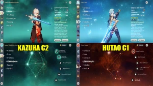Conta Genshin Ar57 /10X5★/Kazuha C2+Bis / Eula+Bis/ Hutao C1 - Genshin Impact