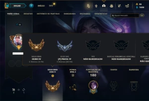 Ouro 4 com 41 Champs e 37 Skins + 21 Espolios - League of Legends LOL