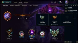 Conta GOLD 2 com boas skins e muitas chaves - League of Legends LOL
