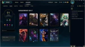 Conta GOLD 2 com boas skins e muitas chaves - League of Legends LOL