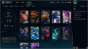 Conta GOLD 2 com boas skins e muitas chaves - League of Legends LOL
