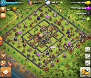 VILA CV 11 SEMI FULL coringa promoção imperdível!! - Clash of Clans